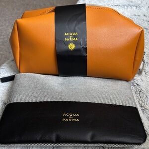 Acqua Di Parma Orange and Black Toiletry Bag Sets two bags